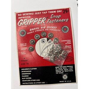 Gripper Brand Snap Fasteners Vintage New Old Stock Size 16 USA
